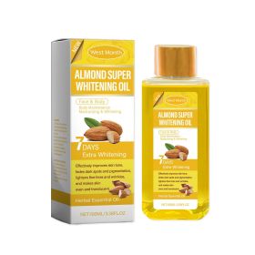 West&Month Sweet Almond Body Brightening Oil - Glowing Skin Care, Moisturizing and Hydrating, Body Oil